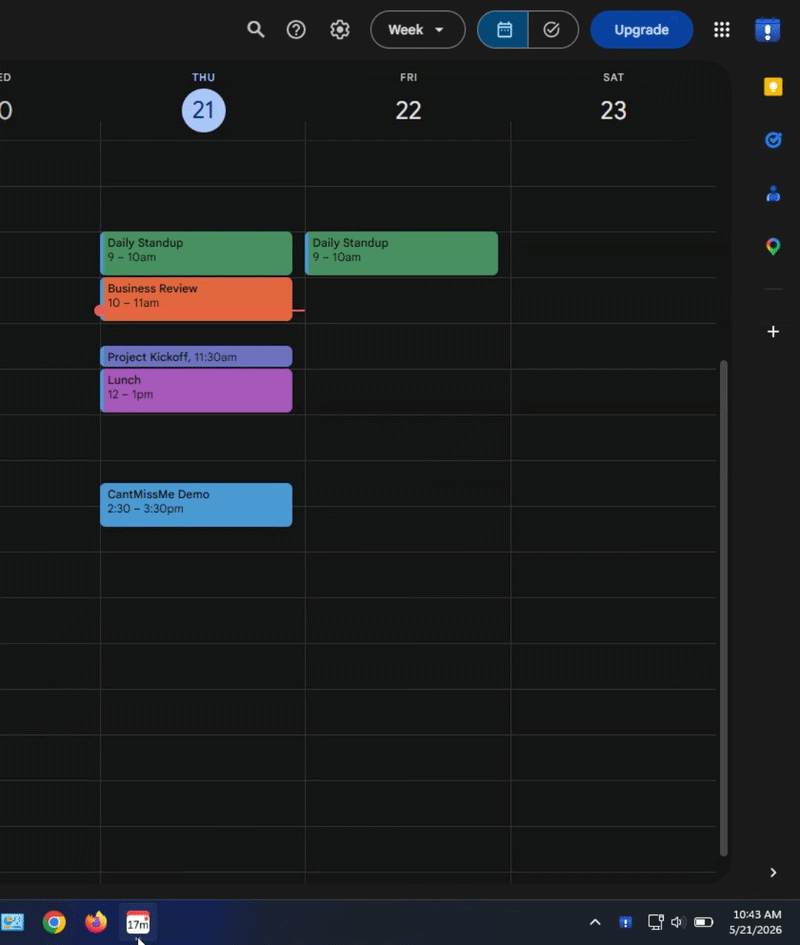 Calendar Sync demo